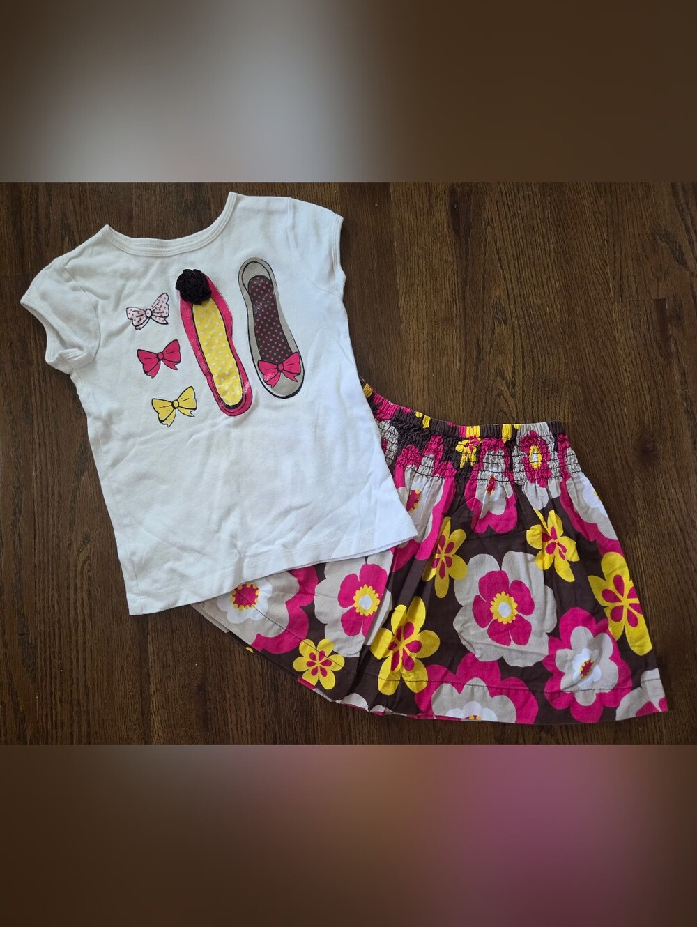 Carters Girls 4/5 Pink/Brown Shoes Outfit